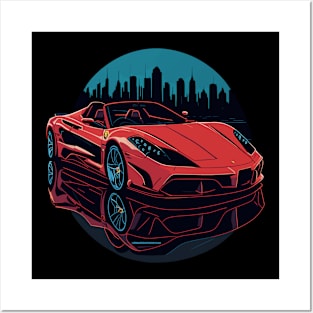 Ferrari F430 Spider Classic Car Posters and Art